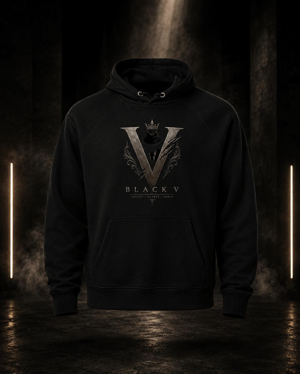 Luxury men's hoodie from the world of BLACK V